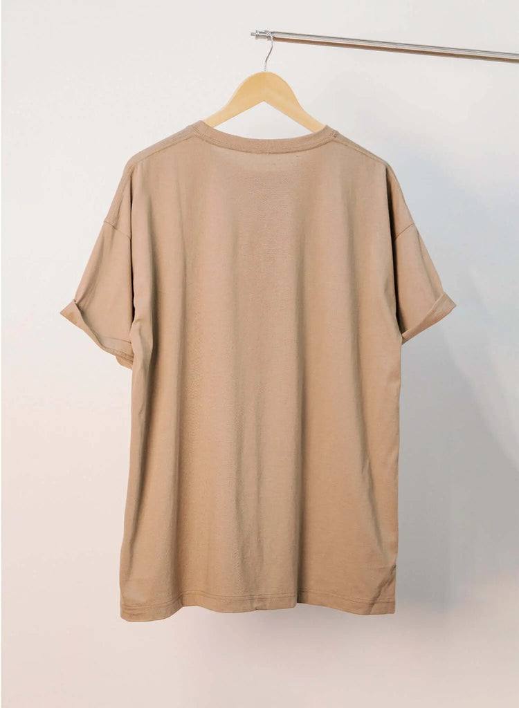 Men's Sand Cotton T-shirt – Essential - View 2