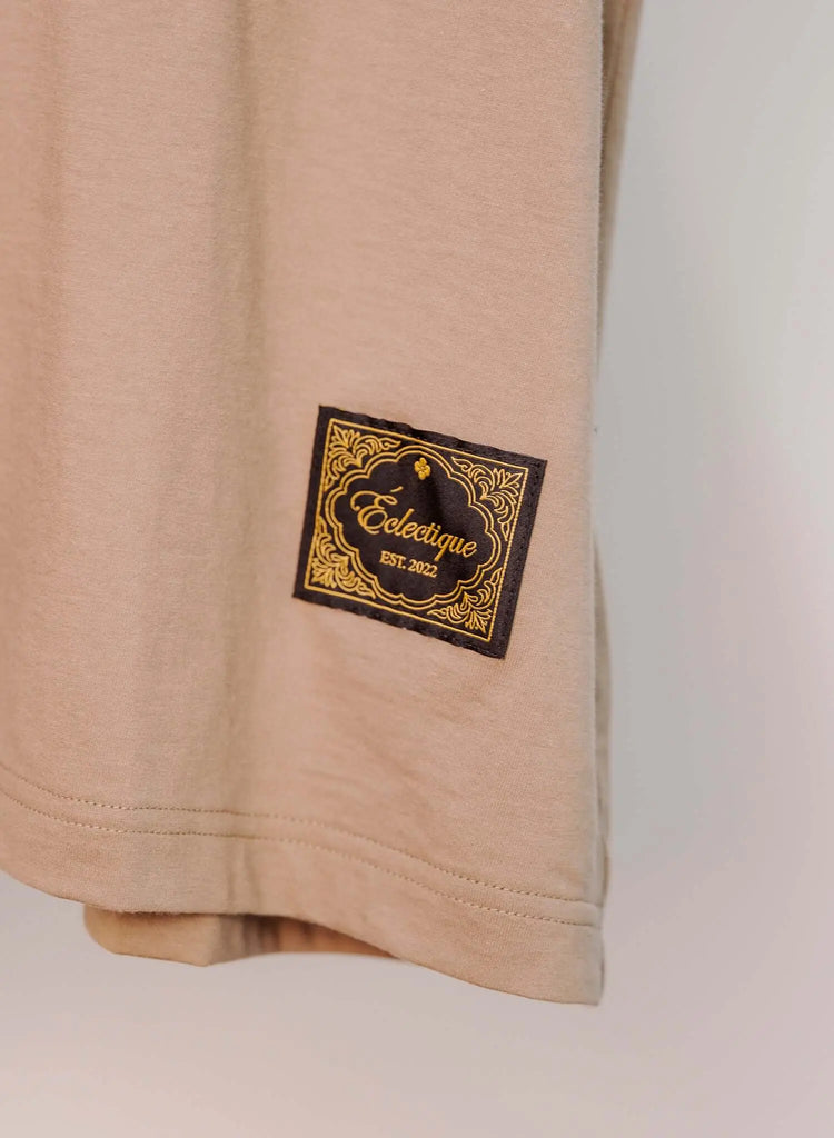 Men's Sand Cotton T-shirt – Essential - View 2