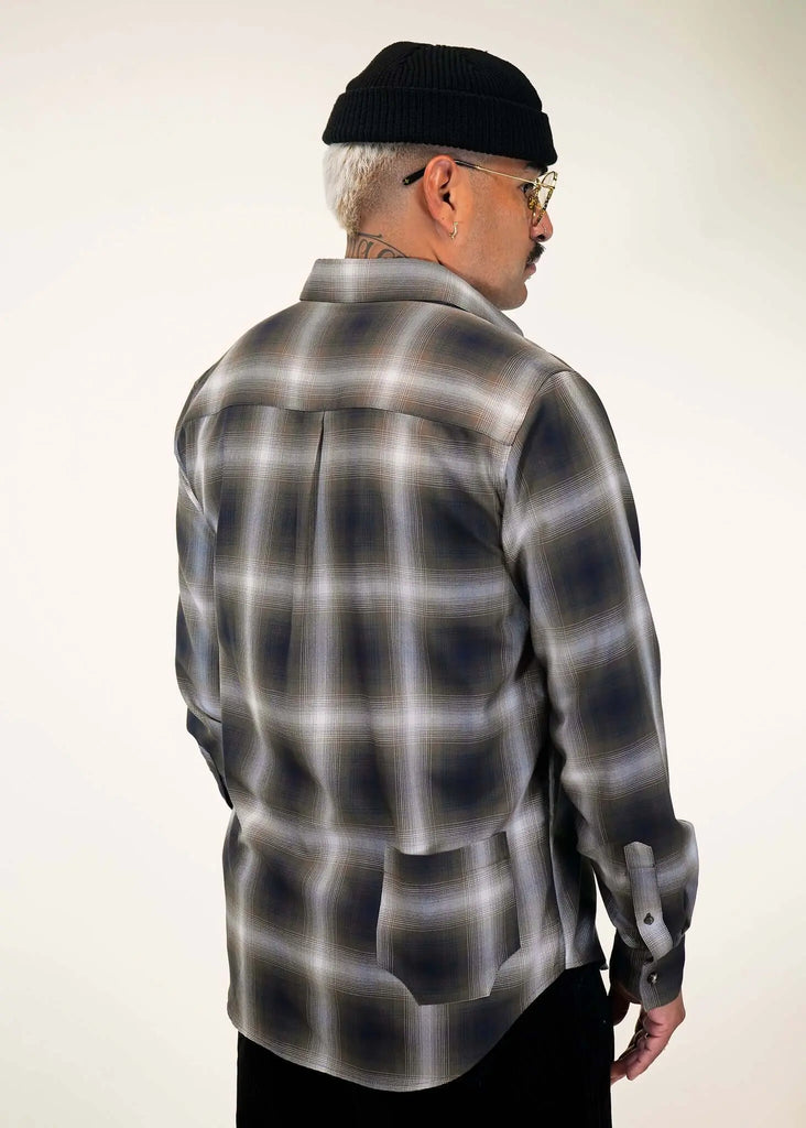 Plaid Cotton Button-Up Shirt - Mercer - View 2