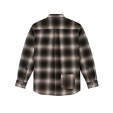 Back view of the Mercer Plaid Cotton Button-Up Shirt with a tailored fit and signature back pocket.
