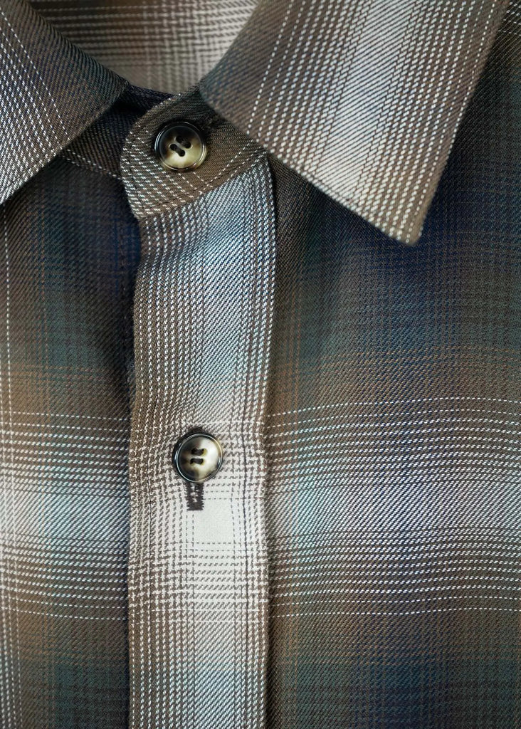 Plaid Cotton Button-Up Shirt - Mercer - View 2