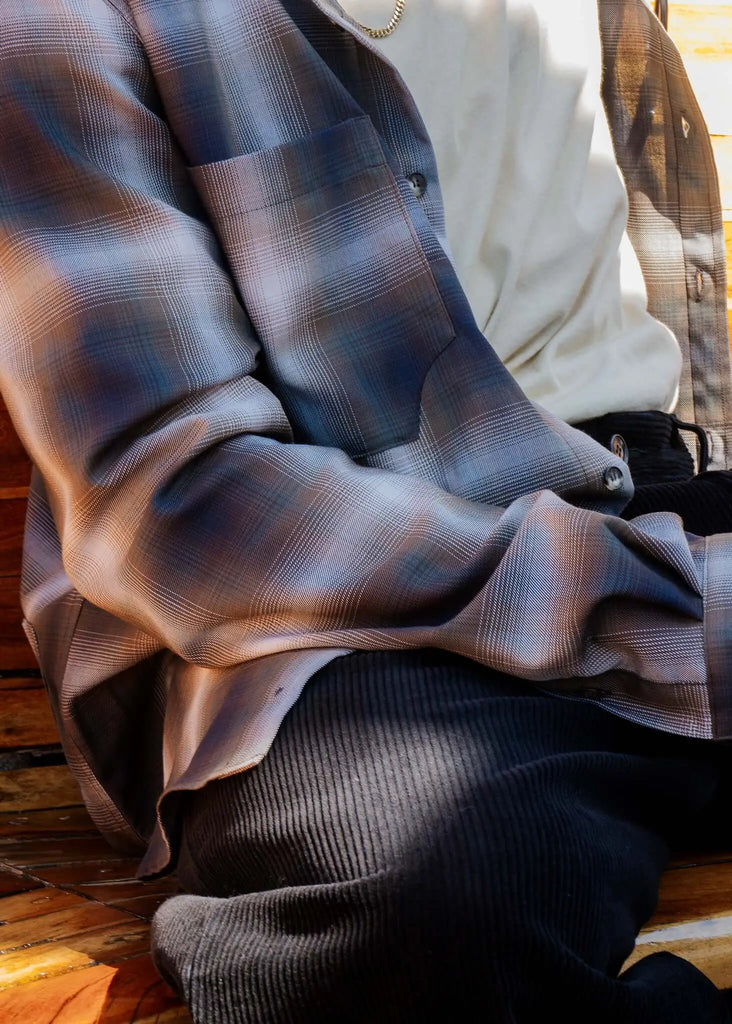 Plaid Cotton Button-Up Shirt - Mercer - View 2