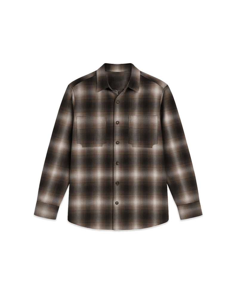 Plaid Cotton Button-Up Shirt - Mercer - View 1