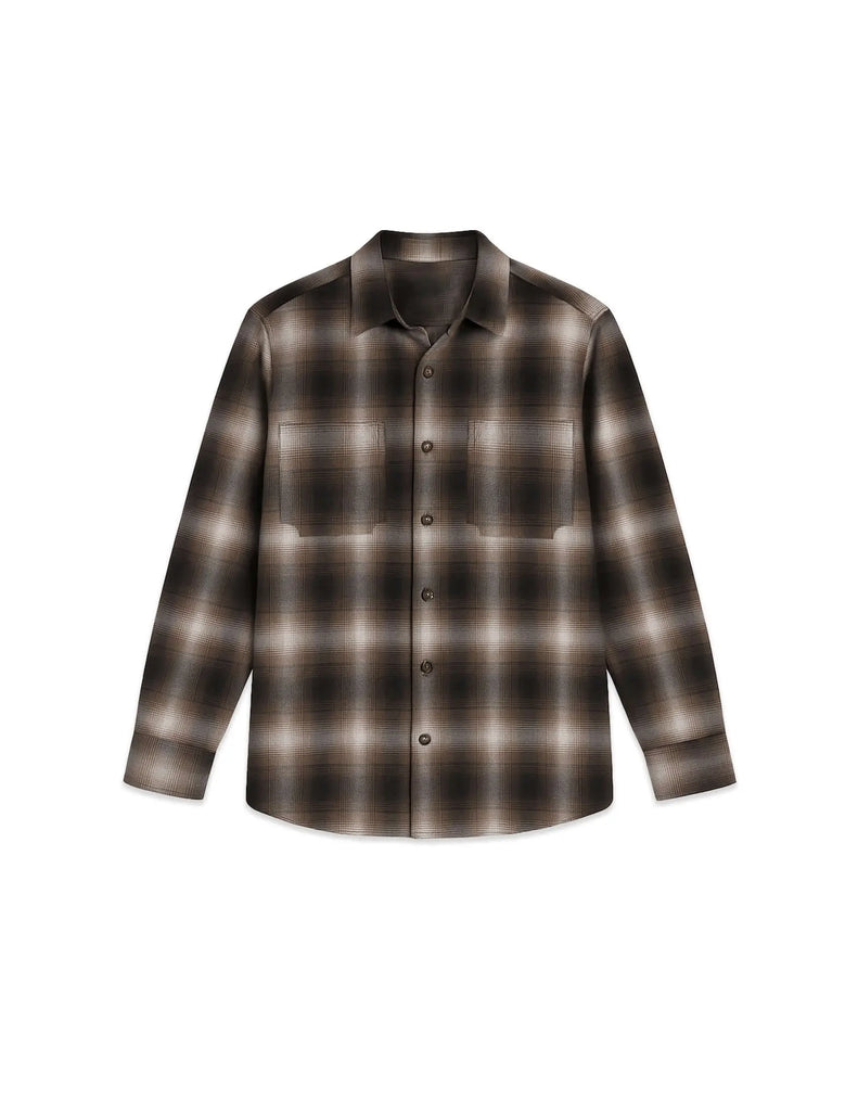 Plaid Cotton Button-Up Shirt - Mercer - View 2