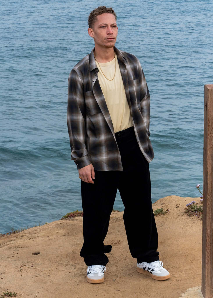 Plaid Cotton Button-Up Shirt - Mercer - View 2