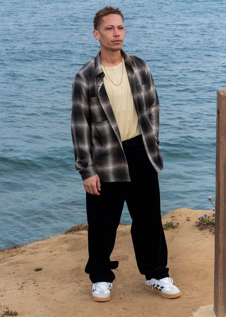 Plaid Cotton Button-Up Shirt - Mercer - View 2