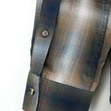 Close-up of the cuff of the Mercer Plaid Cotton Button-Up Shirt, showcasing its premium cotton fabric and plaid design.