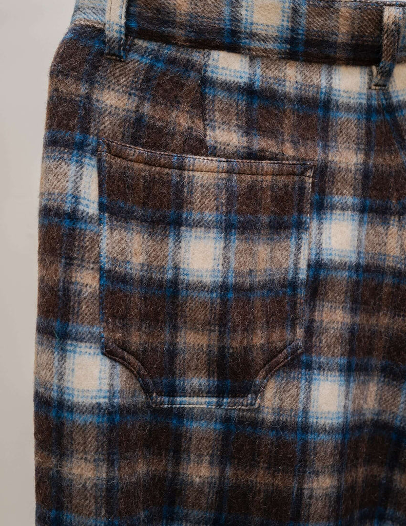 Plaid Pleated Trousers - Mercer - View 2