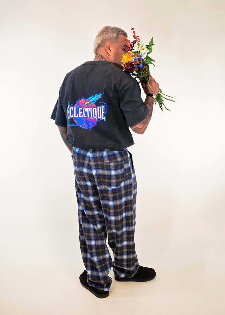 Plaid Pleated Trousers - Mercer - View 2