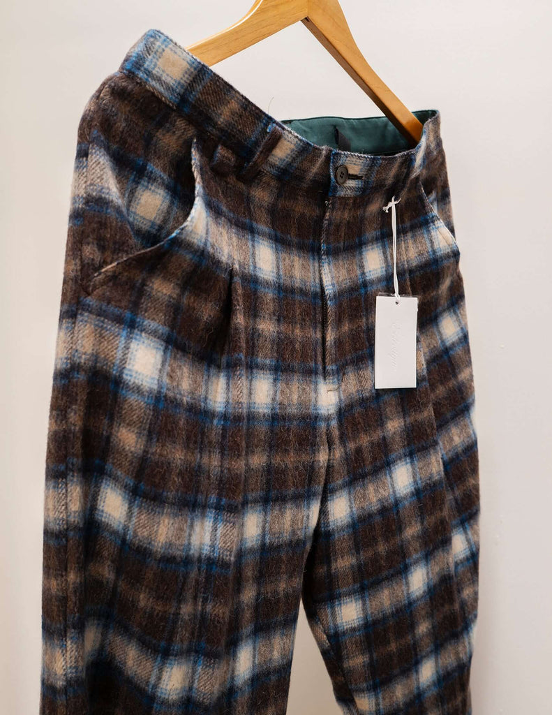 Plaid Pleated Trousers - Mercer - View 2