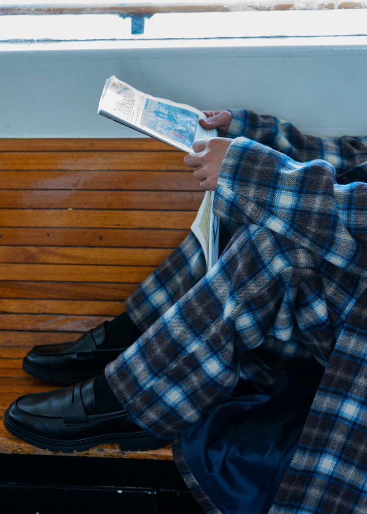 Plaid Pleated Trousers - Mercer - View 2