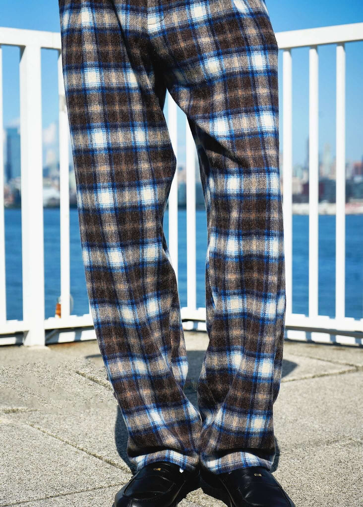 Plaid Pleated Trousers - Mercer - View 2