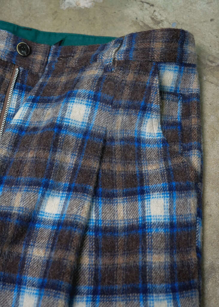 Plaid Pleated Trousers - Mercer - View 2