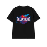 Éclectique Rockets Graphic T-Shirt with bold logo on the back, showcasing vintage sport culture and modern design.