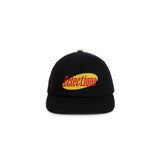 Seinfeld Vintage logo hat featuring an embroidered Éclectique logo on a black 6 panel unstructured cap.