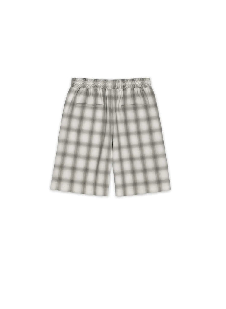 Tailored Monotone Plaid Shorts - View 2