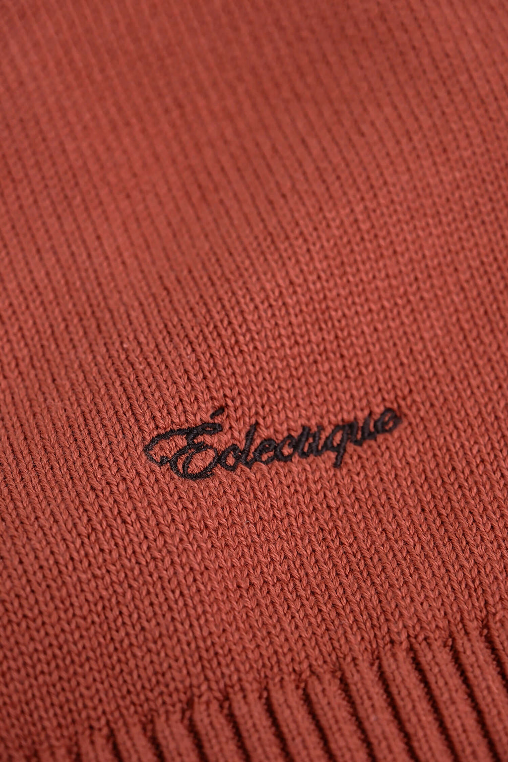 Orange v neck cardigan Sunburst knit with Éclectique embroidery detail