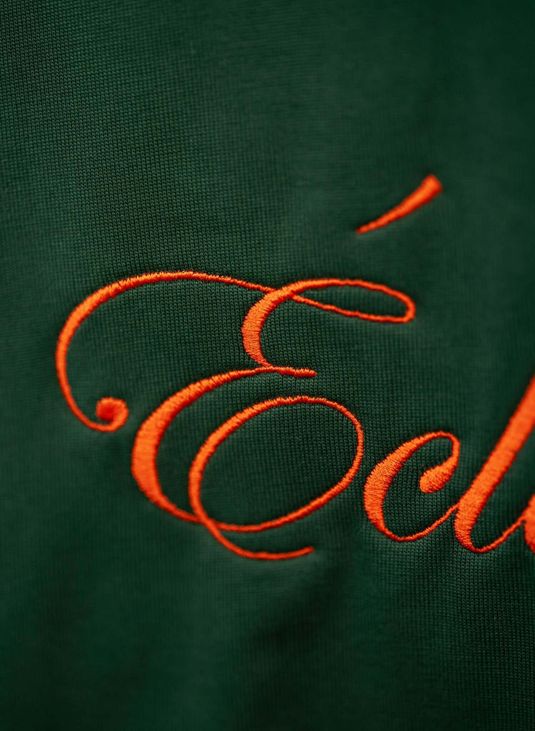 Script Logo Embroidered Cotton T-Shirt – Emerald - View 2