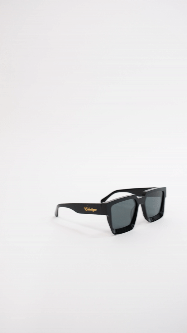 Rotating view of Éclectique polarized black sunglasses