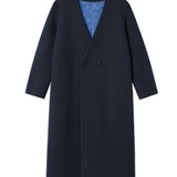 Kanso Collarless Long Coat