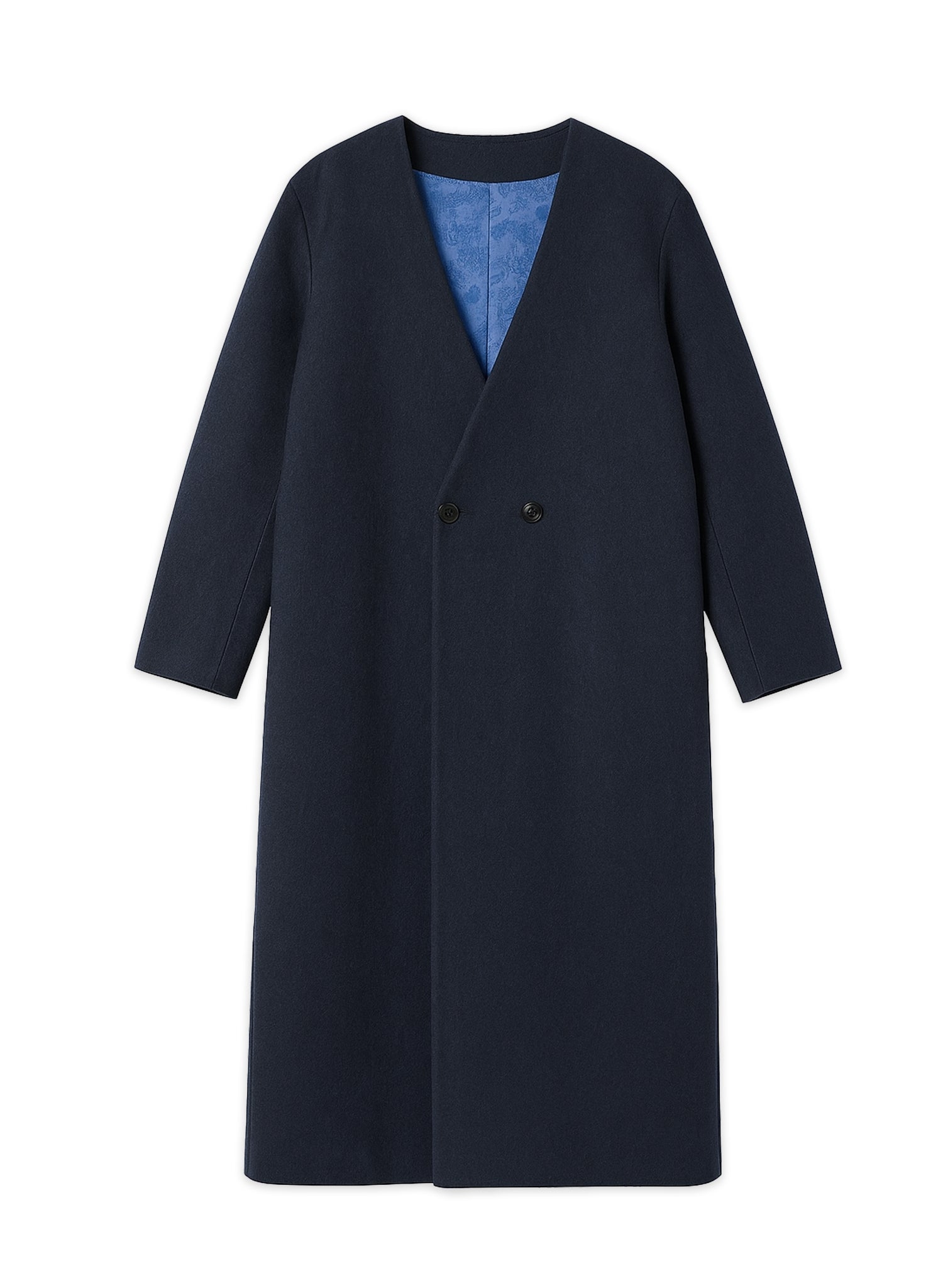 Kanso Collarless Long Coat