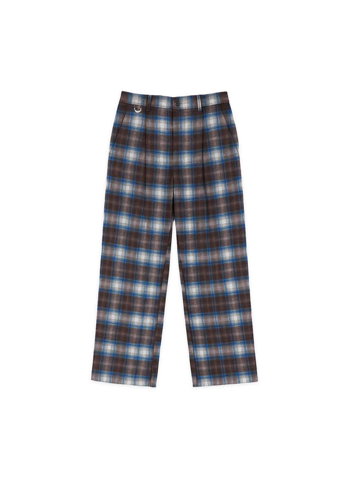 Mercer Plaid Pleated Pants