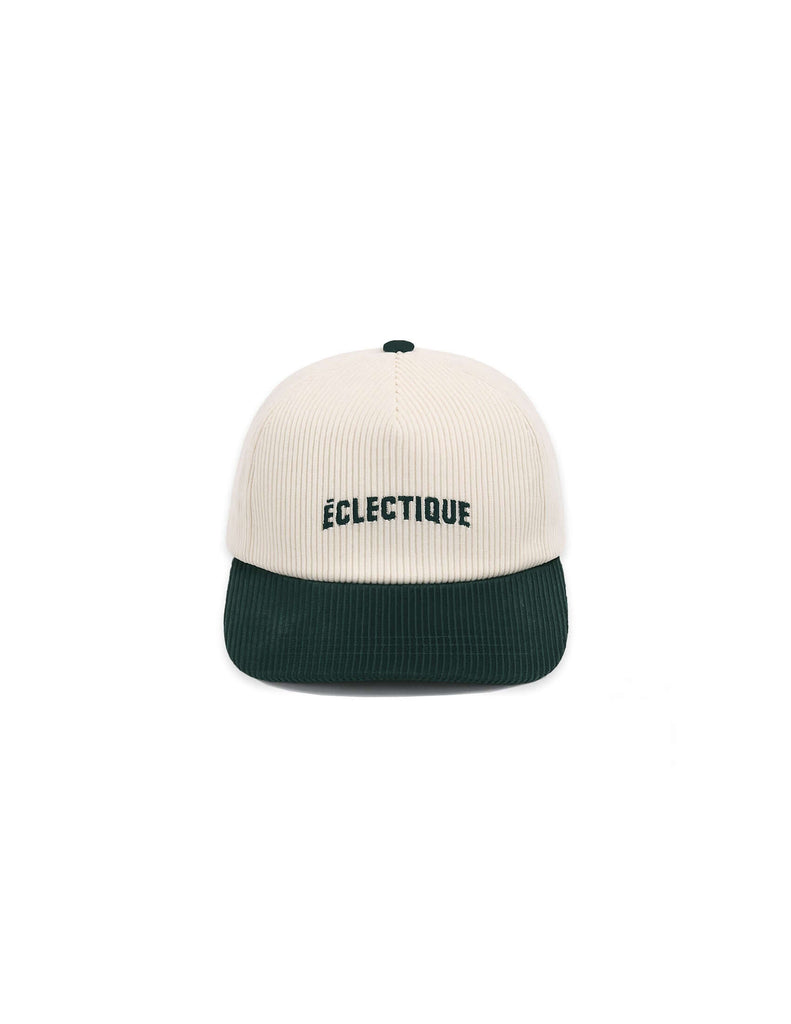 Two Tone Snapback Hat in Green & Natural - View 1