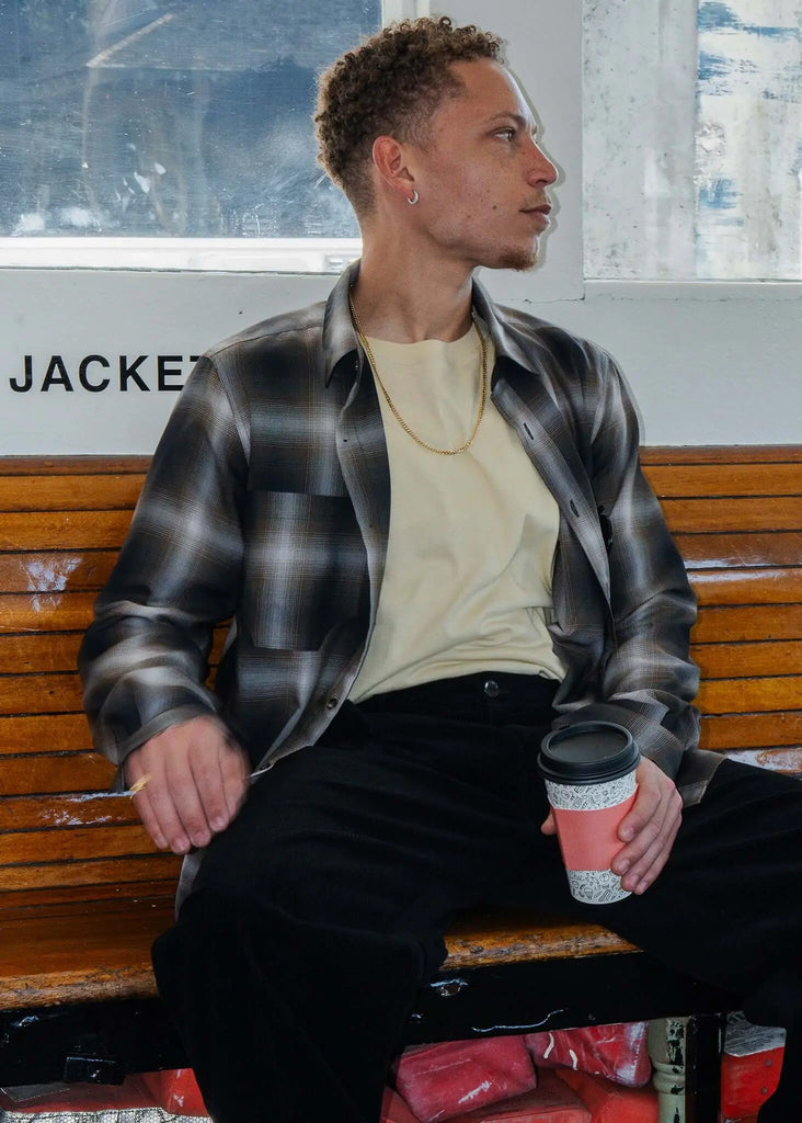 Plaid Cotton Button-Up Shirt - Mercer - View 2