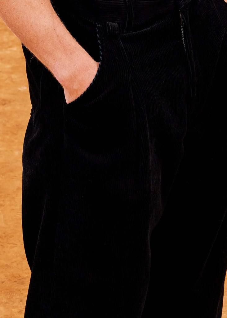 Pleated Corduroy Trousers - Mercer - View 2