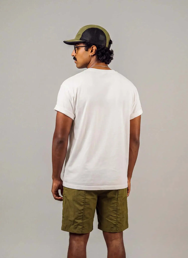 Men's White Cotton T-shirt– Essential - View 2