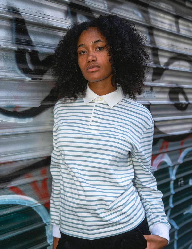 Striped Long Sleeve Rugby Shirt - View 2