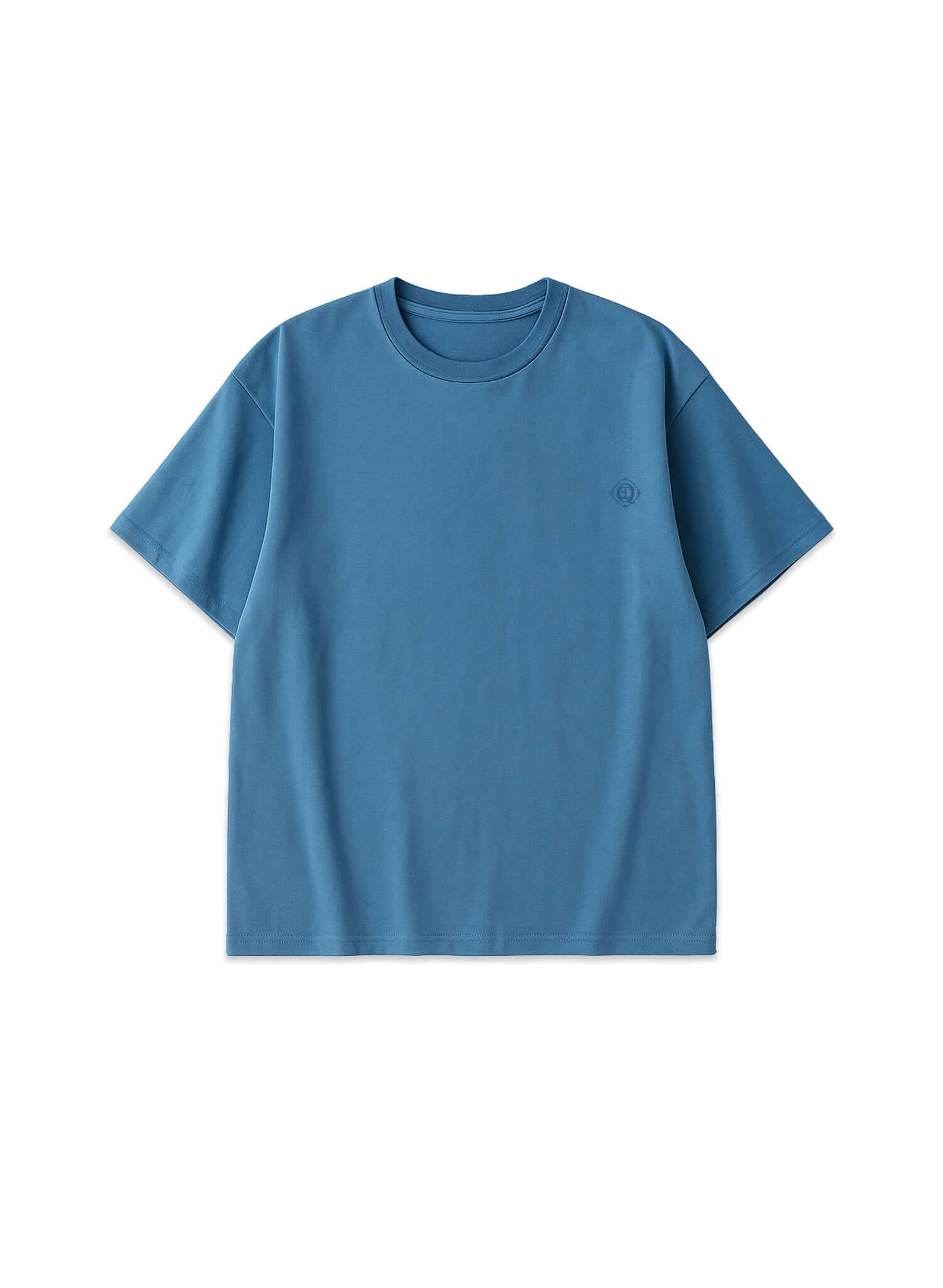 Blue Éclectique monogram embroidered cotton t-shirt with relaxed fit