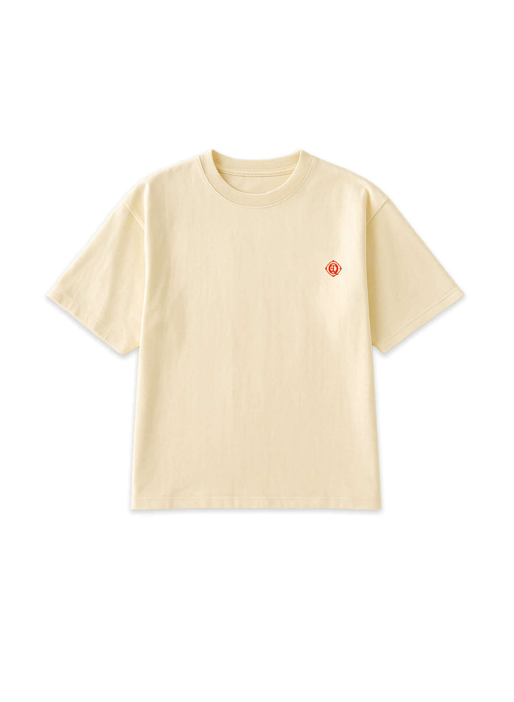 Monogram Embroidered Cotton T-Shirt – French Vanilla - View 2