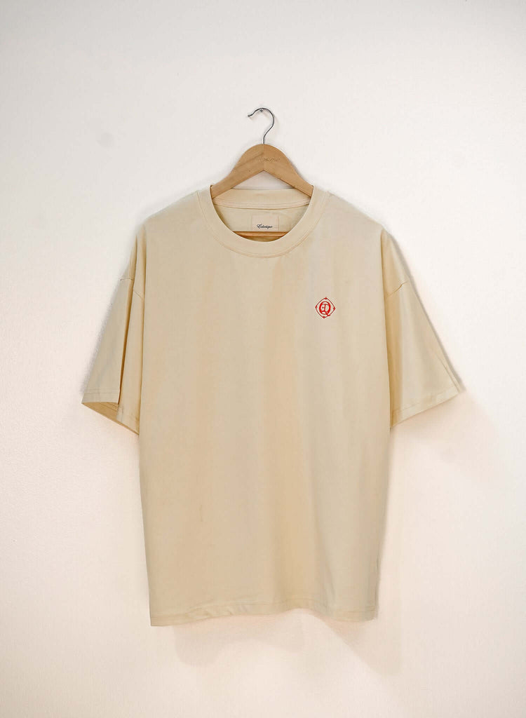 Monogram Embroidered Cotton T-Shirt – French Vanilla - View 2