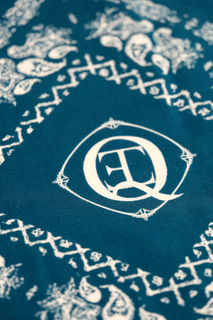 Blue Silk Scarf in Moroccan Blue - View 2