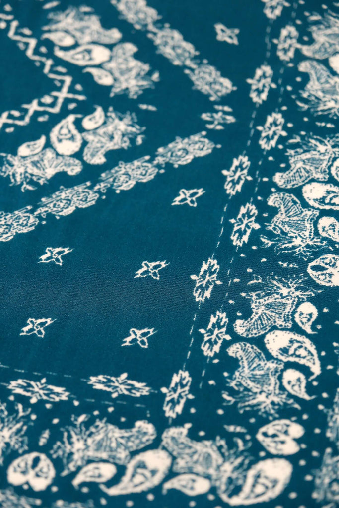 Blue Silk Scarf in Moroccan Blue - View 2