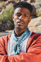 thumbnail for Blue Silk Scarf in Moroccan Blue