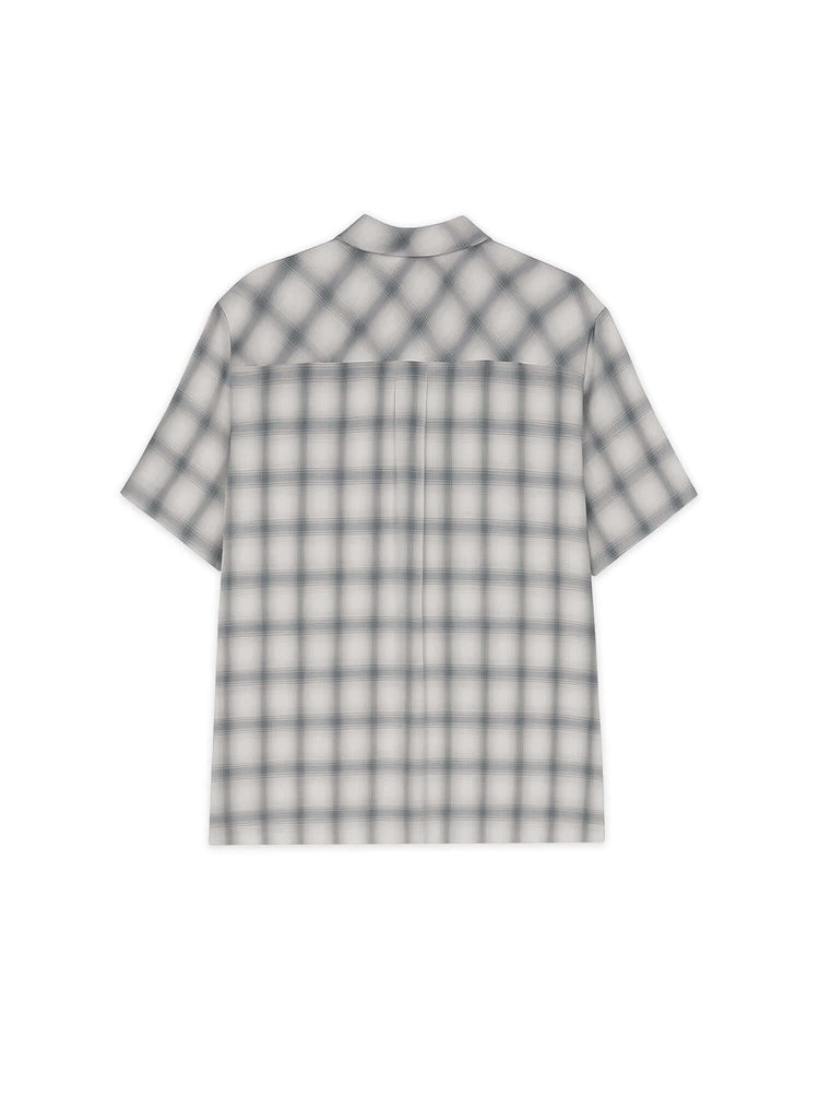 Monotone Plaid Button-Up Shirt - View 2
