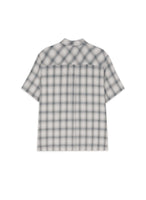 thumbnail for Monotone Plaid Button-Up Shirt