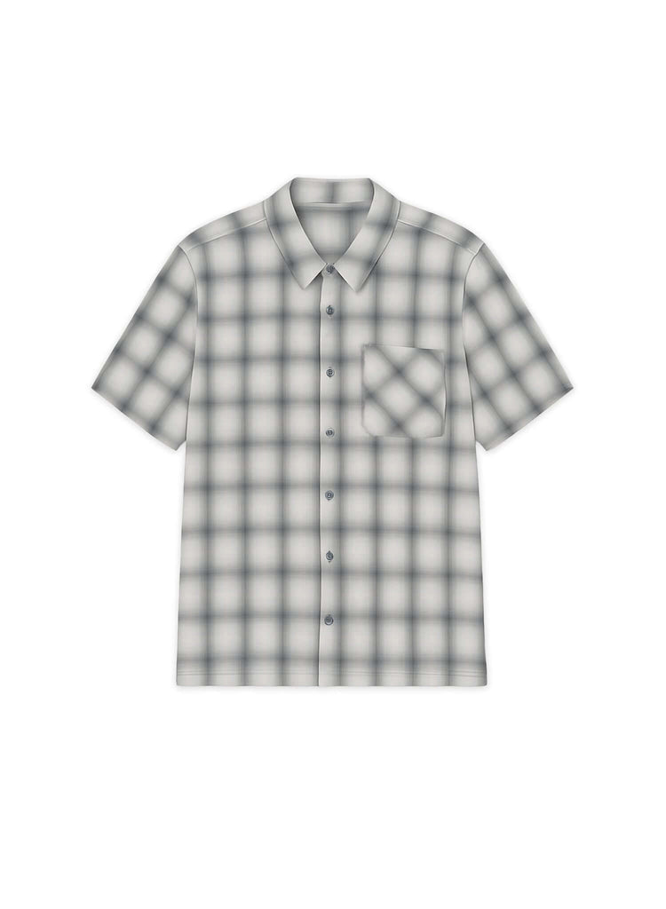 Monotone Plaid Button-Up Shirt - View 1