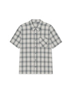 thumbnail for Monotone Plaid Button-Up Shirt