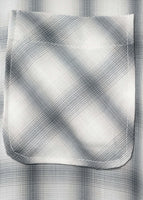 thumbnail for Monotone Plaid Button-Up Shirt