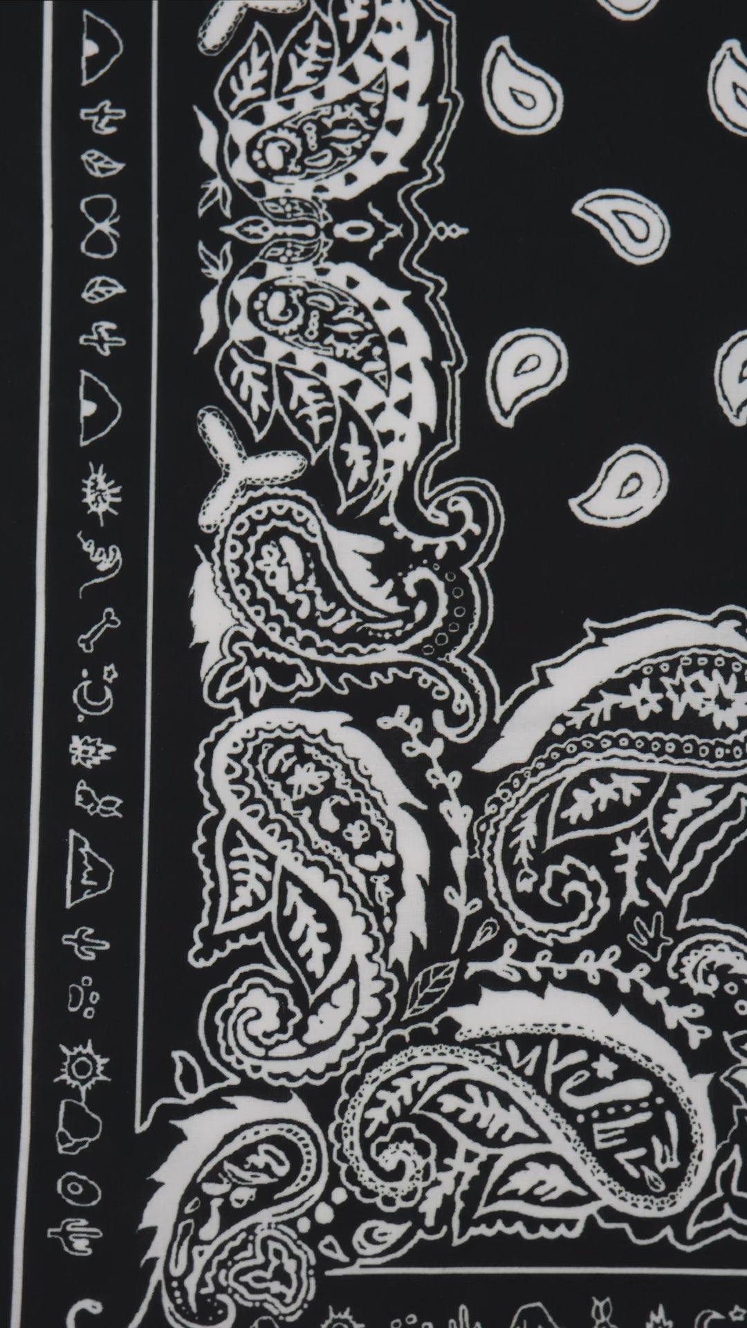 小物 60S VINTAGE BLACK COOKIE PATTERN BANDANA 60s 70s ブラック クッキー柄 vintage バンダナ | Pay ID