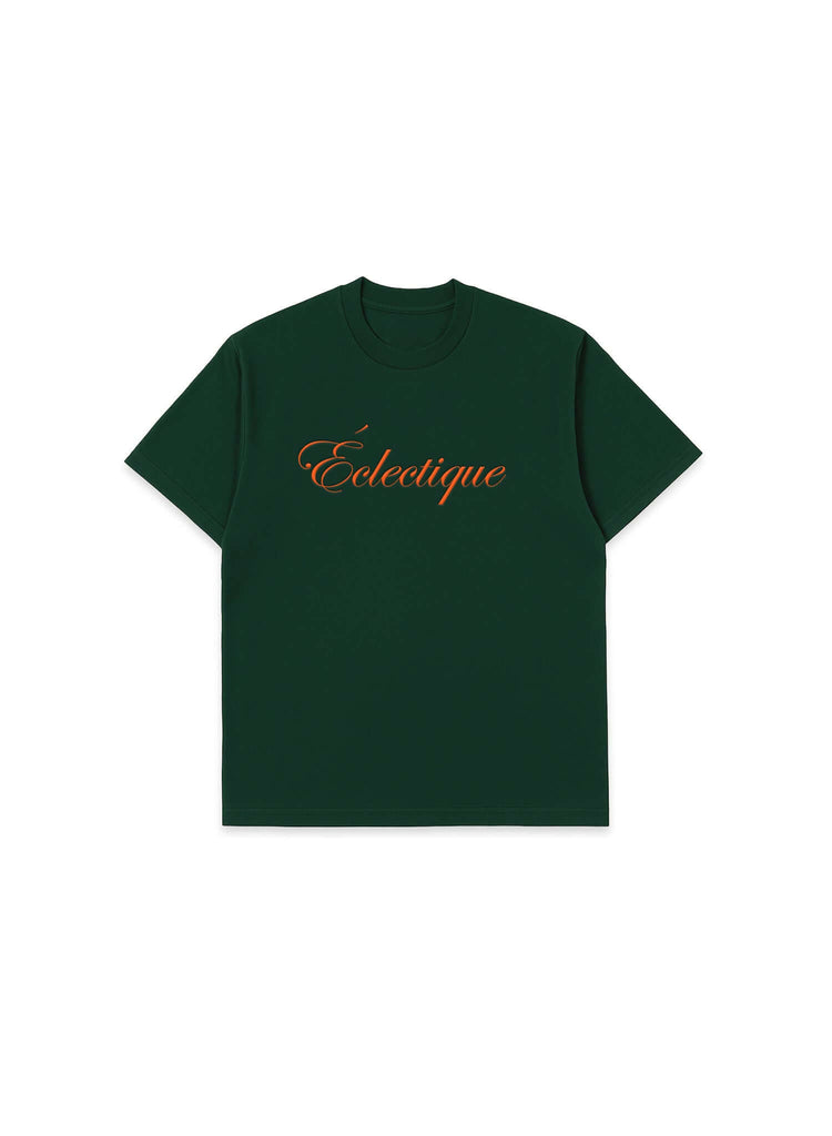 Script Logo Embroidered Cotton T-Shirt – Emerald - View 2