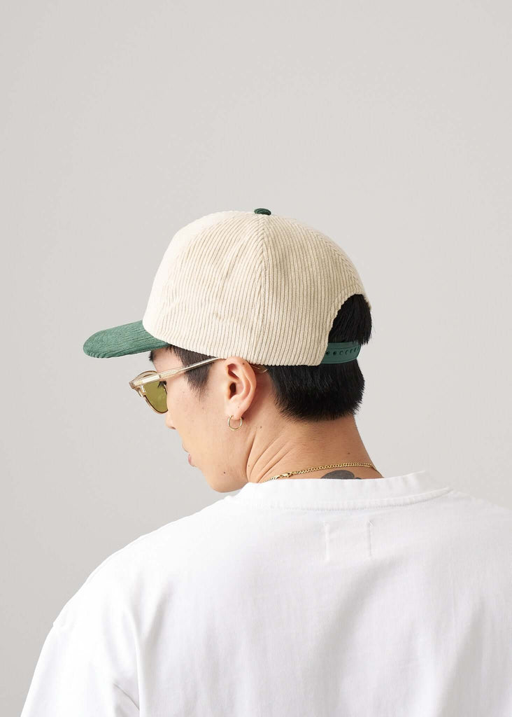 Two Tone Snapback Hat in Green & Natural - View 2