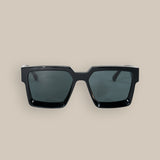 Éclectique Noir Square Shade Polarized Glass Sunglasses