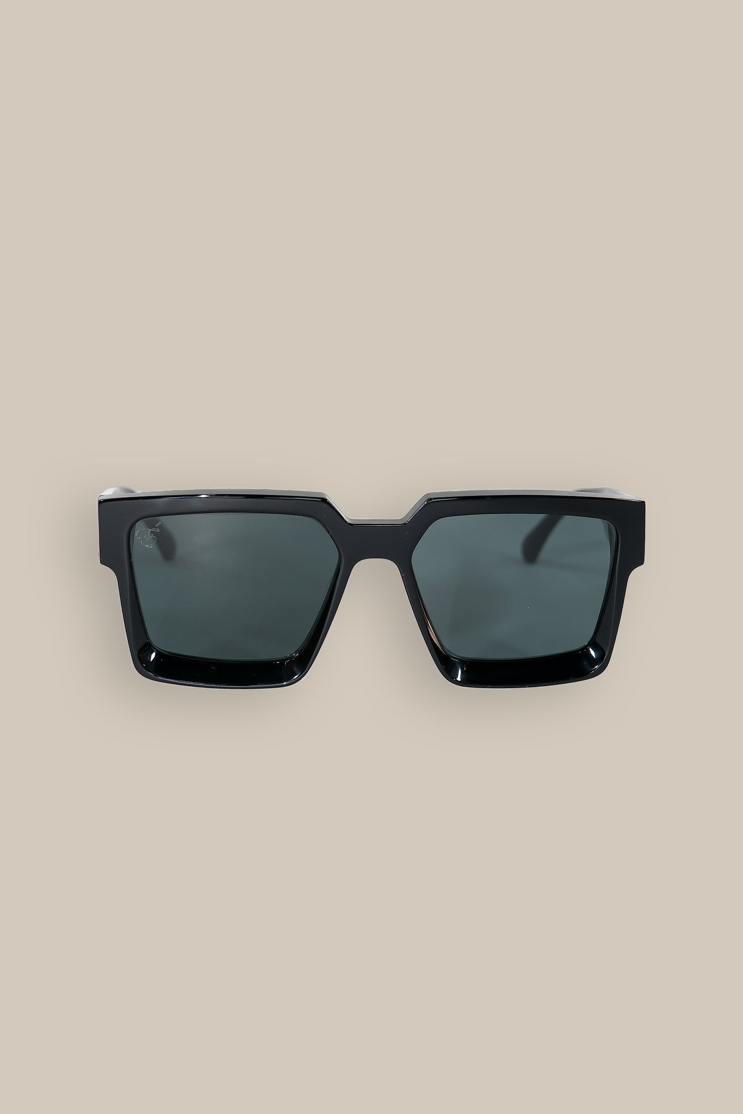 Éclectique Noir Square Shade Polarized Glass Sunglasses