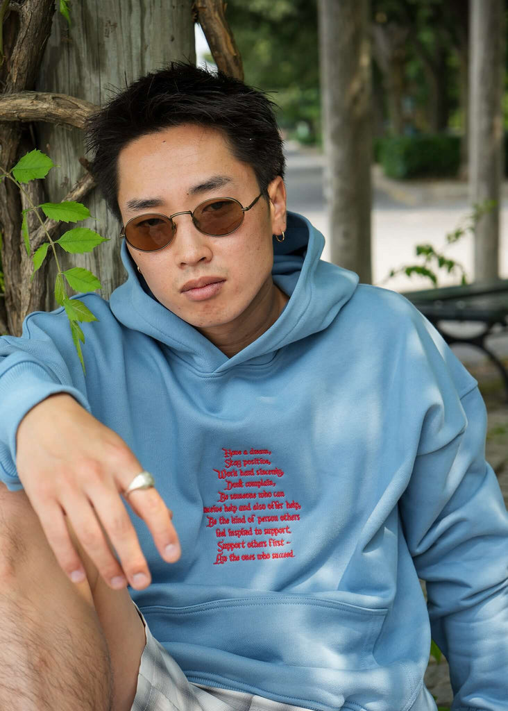 Lightweight Terry Hoodie - Words Of Wisdom - View 2