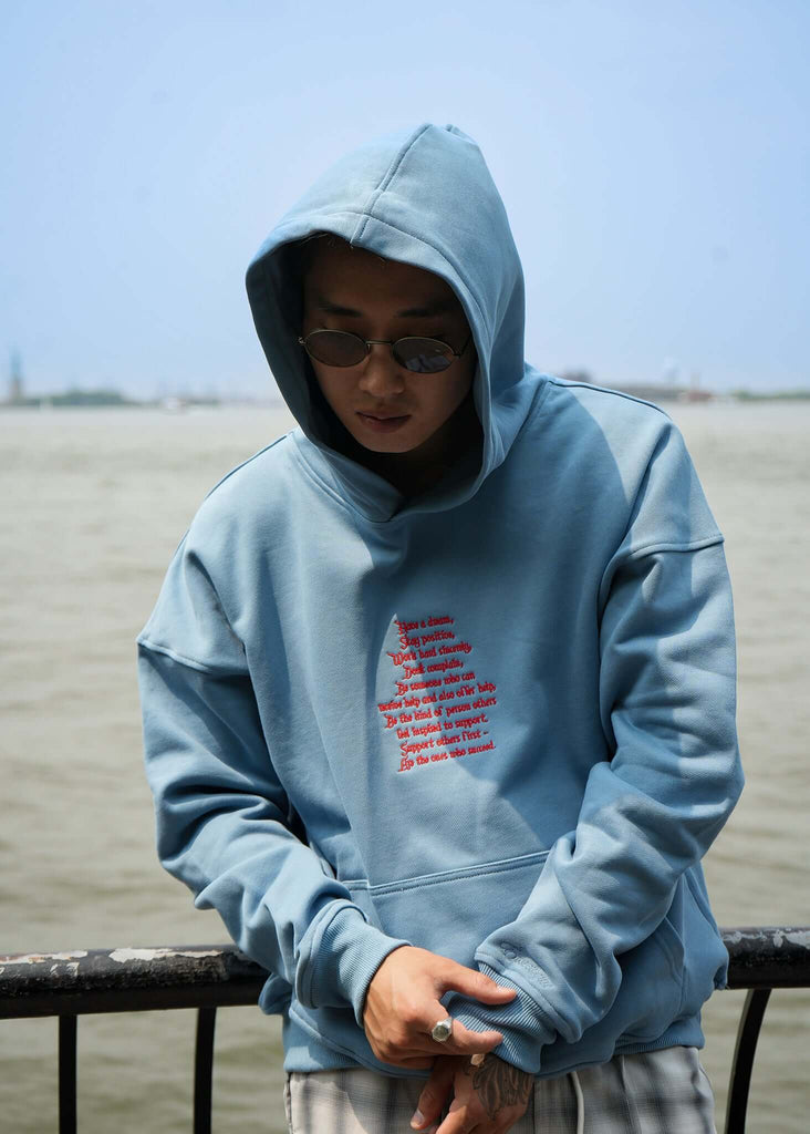 Lightweight Terry Hoodie - Words Of Wisdom - View 2