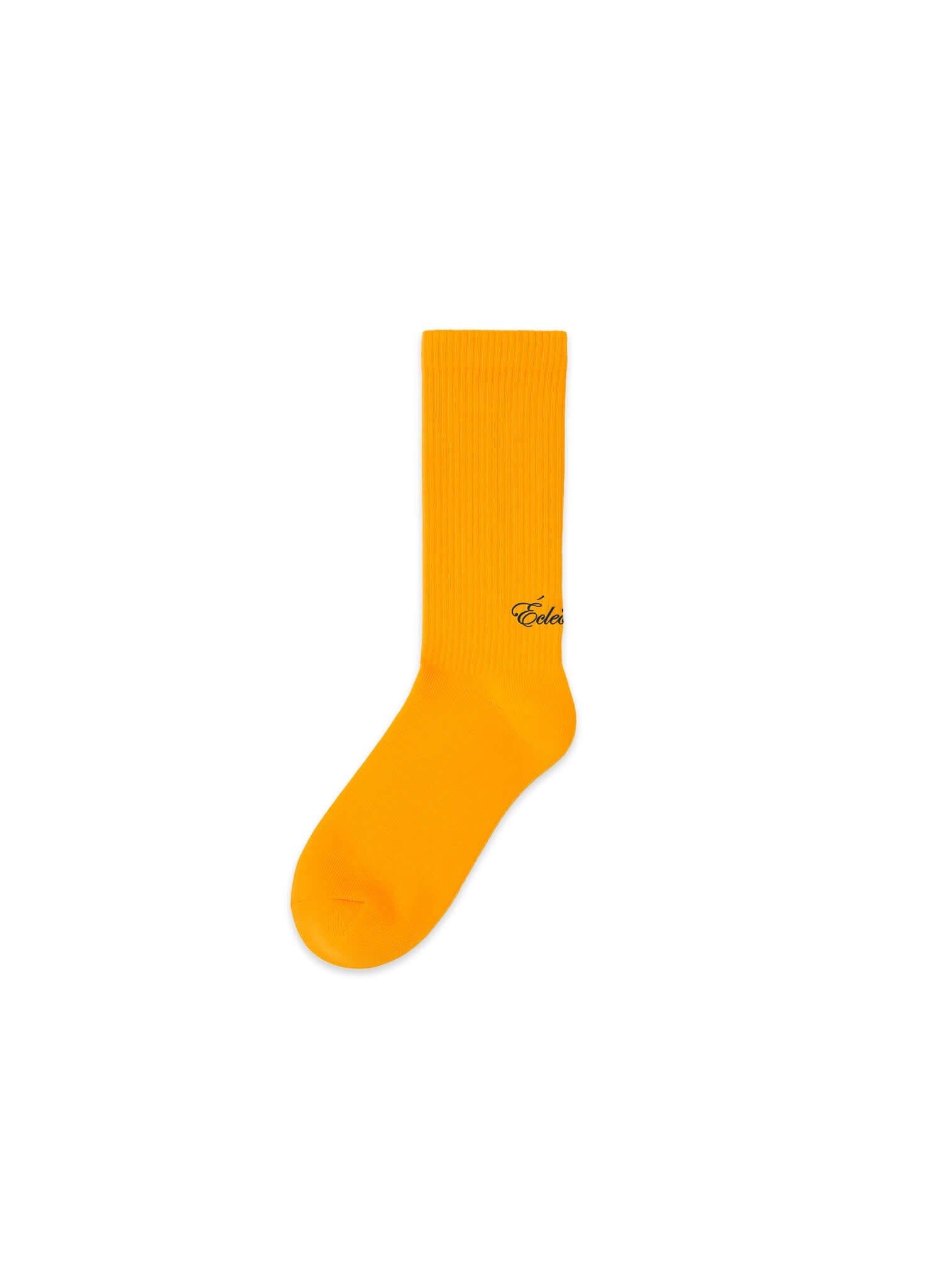 Spectra yellow crew socks by Éclectique in a vibrant yellow shade, perfect for adding color to any outfit.